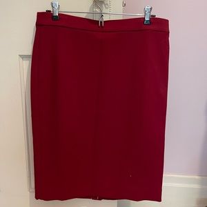 Rich burgundy J Crew 365 stretch No 2 pencil skirt!